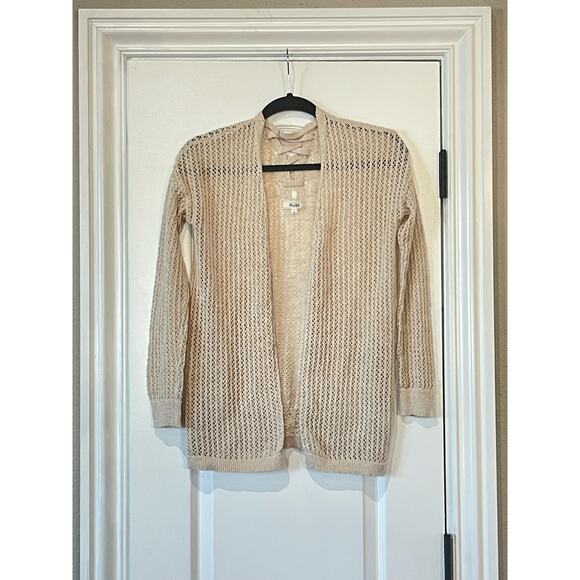 Mudd  Women's Cream Tan Open Front Cardigan Small - Picture 1 of 6